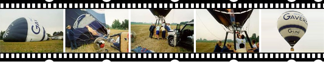 na de landing van de luchtballon